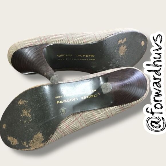 Chinese Laundry Colby Plaid Mary Jane Heels 6.5 - Picture 8 of 12